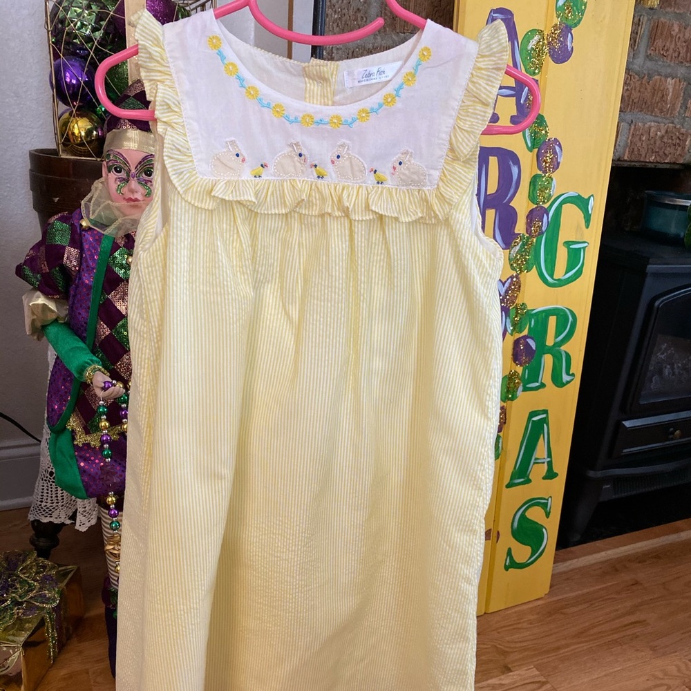 Zebra Fish Girls yellow dress sz 6/7